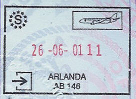 Passport Stamps Sweden